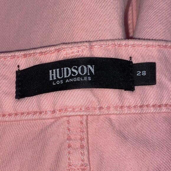 HUDSON Soft Pink Remi Straight Cropped Denim Jeans - Picture 6 of 7